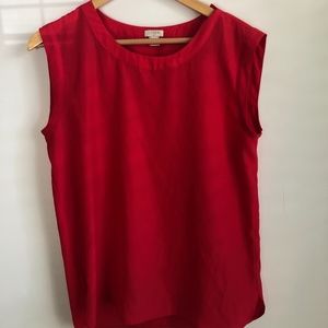 Red JCrew Blouse